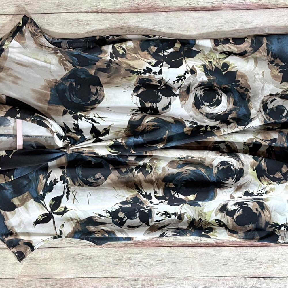 Worthington Stretch Floral Print Sleeveless Blouse XL